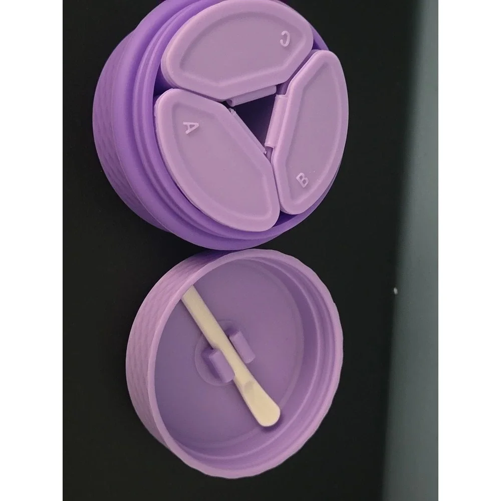 Travel‎ Silicone Makeup Containers Refillable Empty Silicone Cream Jars Purple